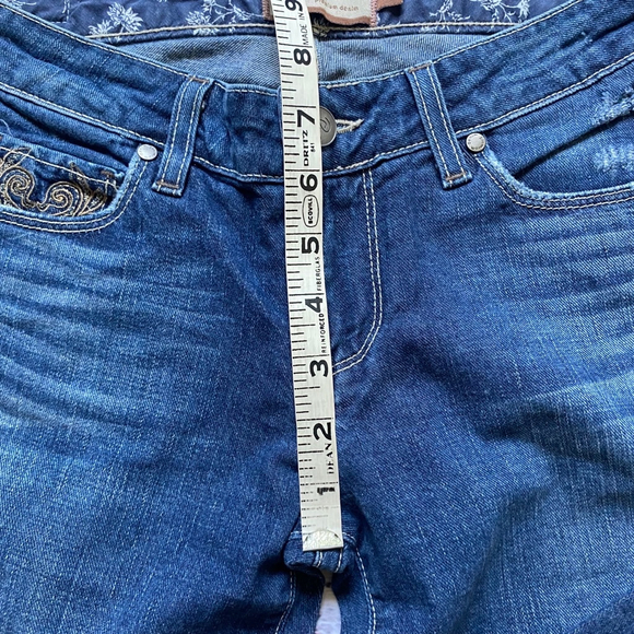Paige Hollywood Hills Classic Rise Bootcut Embroidered Jeans 26 - Picture 5 of 8